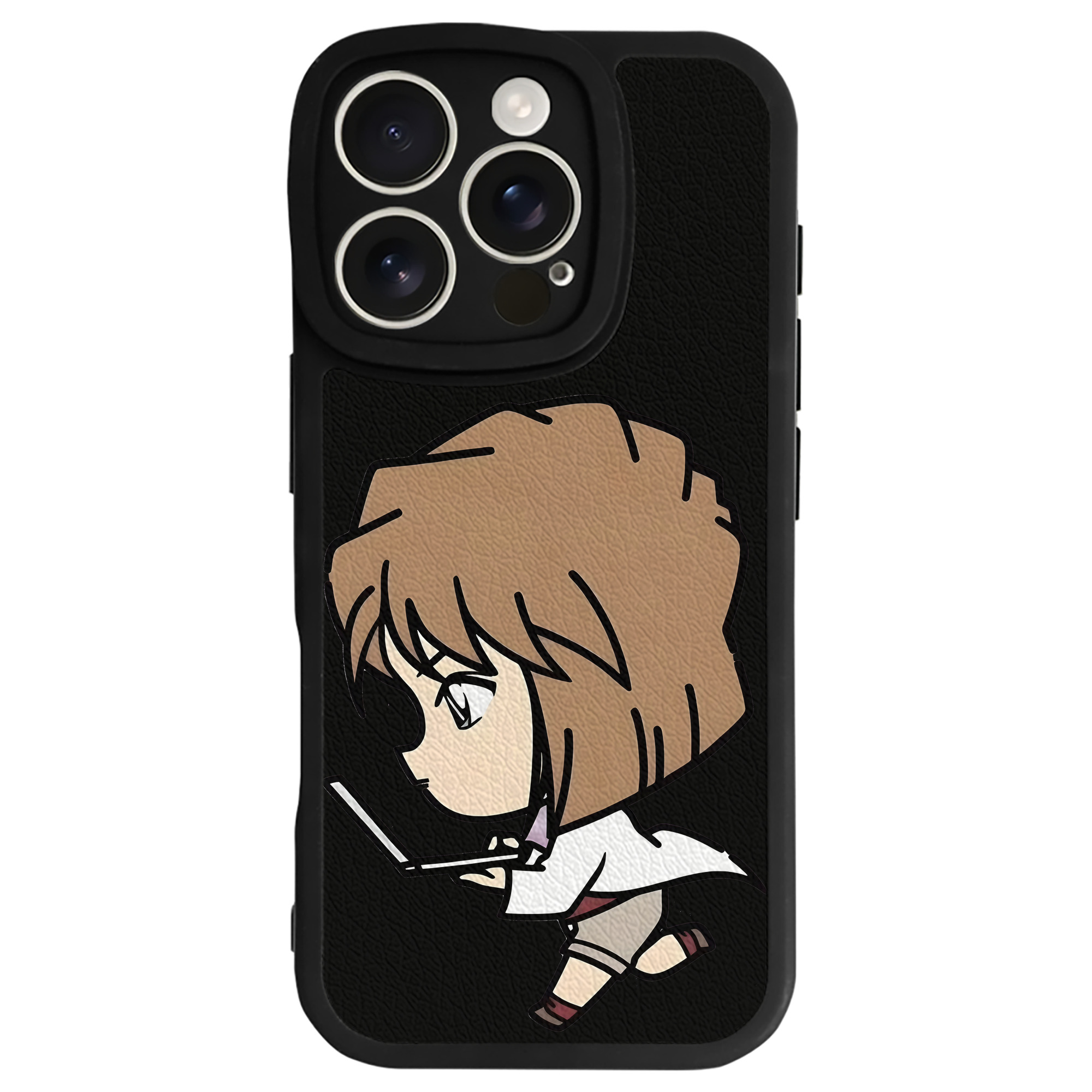 （画像用） 名探偵コナン 灰原 哀 はいばら あい Detective Conan Anita Hailey、Vi Graythorn Haibara Ai 【iPhone 16シリーズ対応】シリコンスマホケース（レザー調） 材質：シリコン